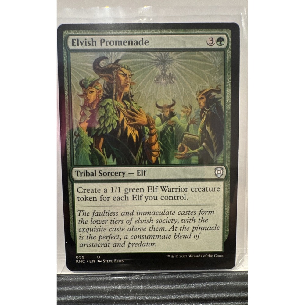 Magic The Gathering Elvish Promenade Commander Kaldheim 059 Green Elf Sorcery